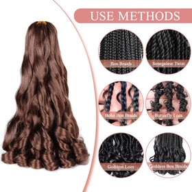 Extensions de cheveux Luoyudu, vue arrière montrant la longueur