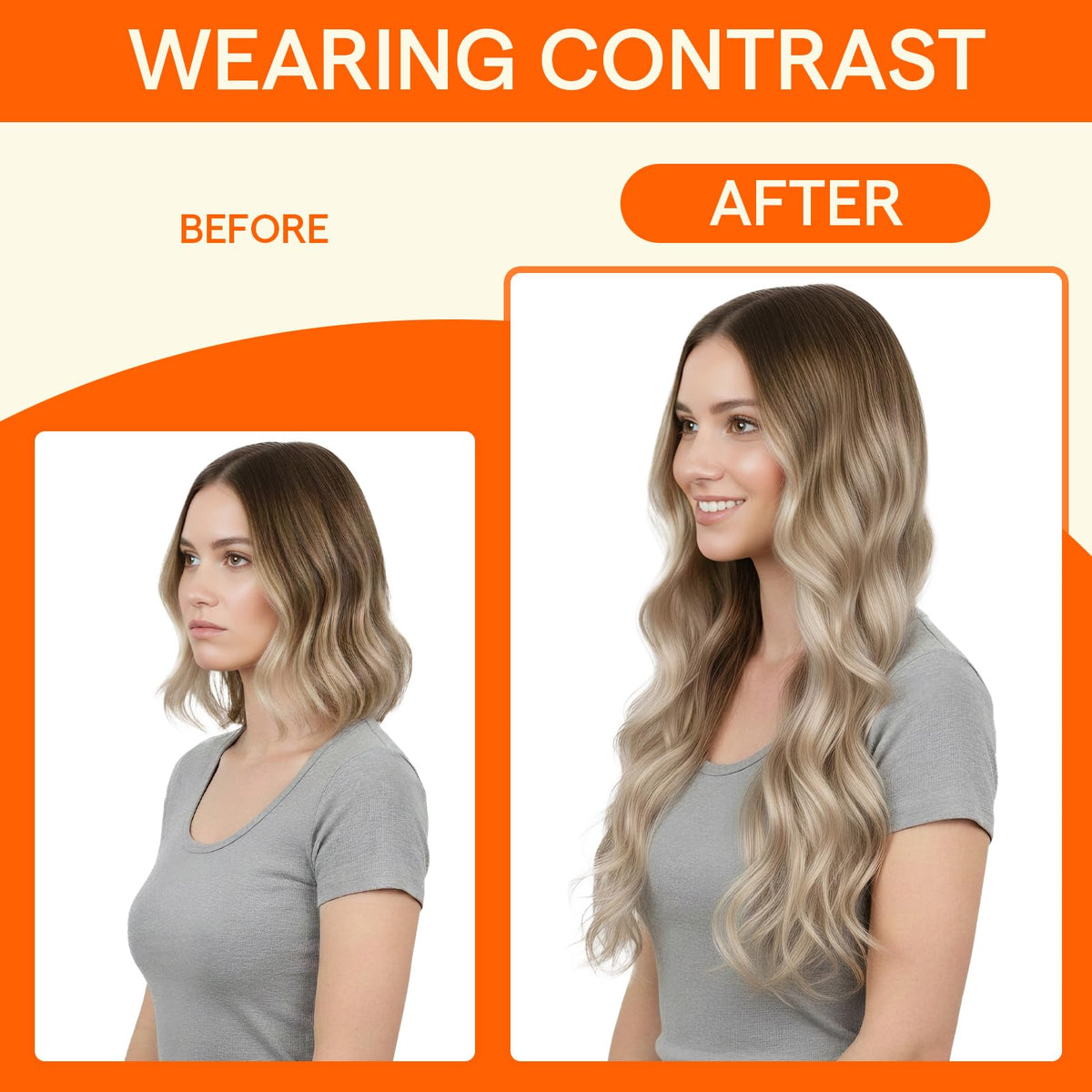 Extensions de cheveux Micro Loop Full Shine en cours d'application