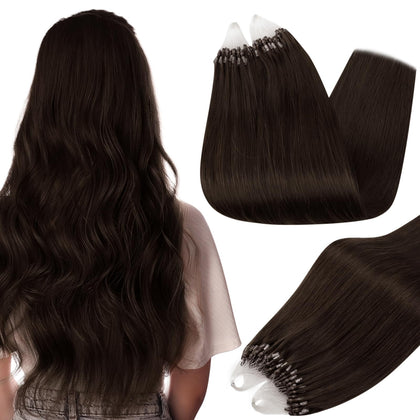Extensions de cheveux microlink Full Shine 16 pouces, emballage avant