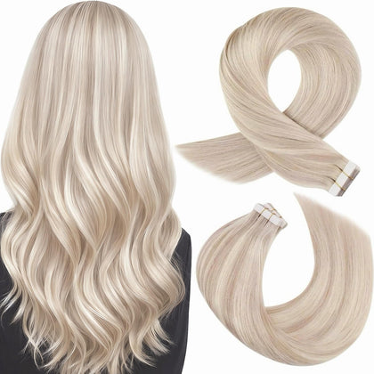 Extensions de cheveux Moresoo Ash Blonde 22 pouces vue de face