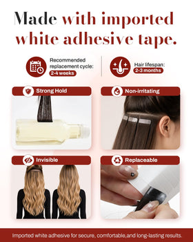 Extensions de cheveux Moresoo en application sur un modèle
