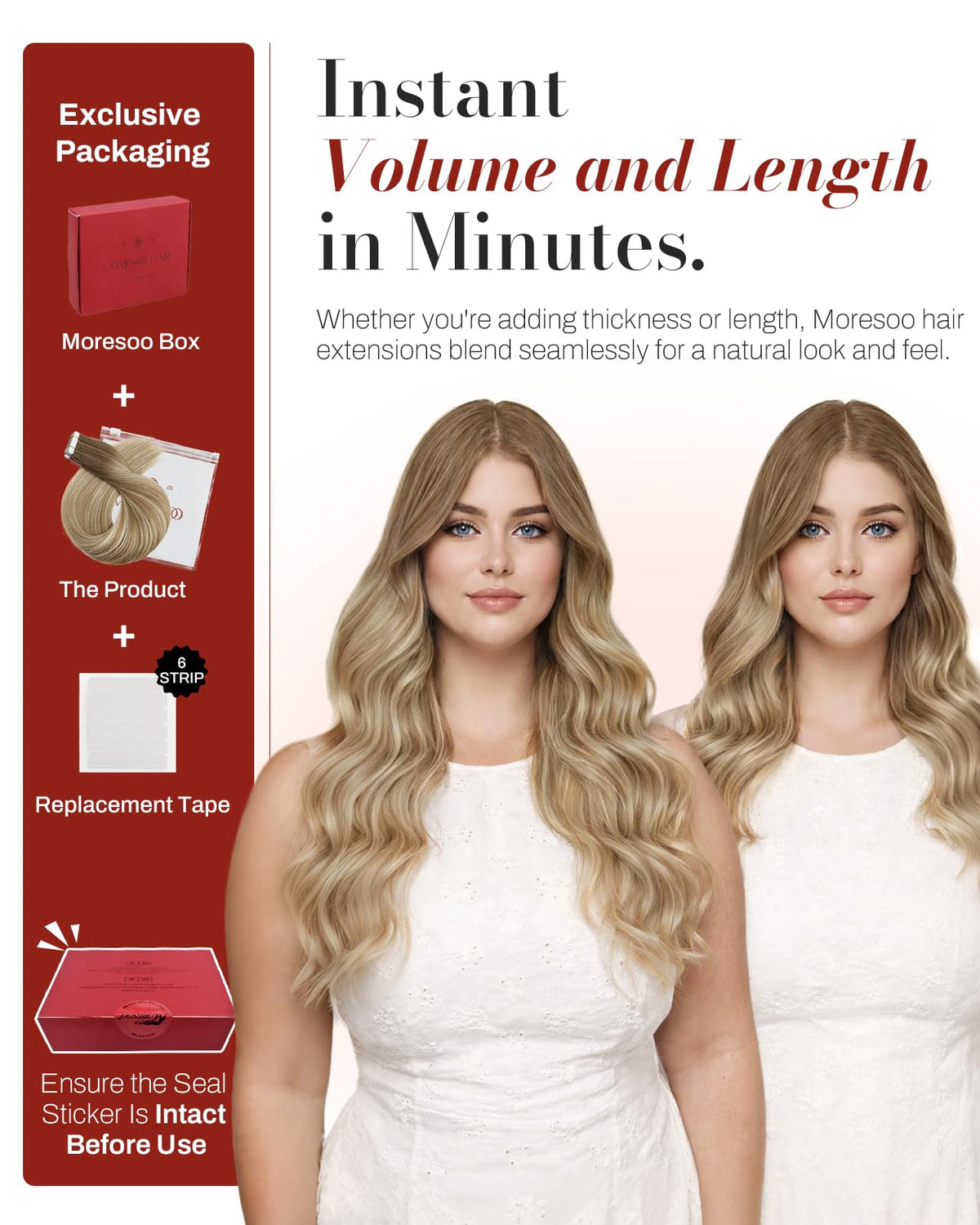 Extensions de cheveux Moresoo en style lisse
