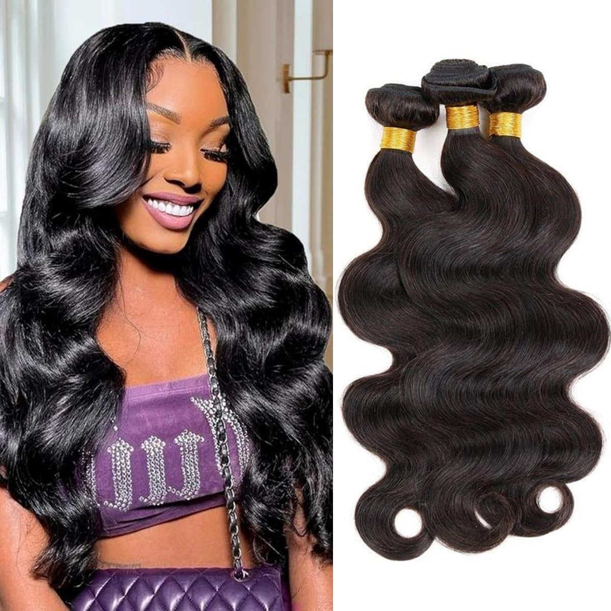 Extensions de cheveux Smoothair 8 pouces en vagues naturelles, paquet complet