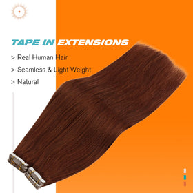 Extensions de cheveux Sunny Hair 18 pouces marron vue arrière