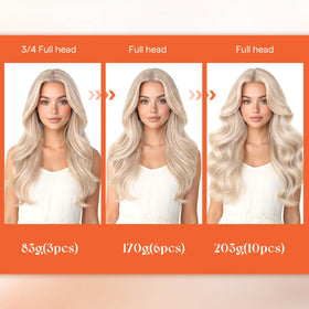 Extensions de cheveux Sunny Hair blonds 14 pouces, échantillons de couleur