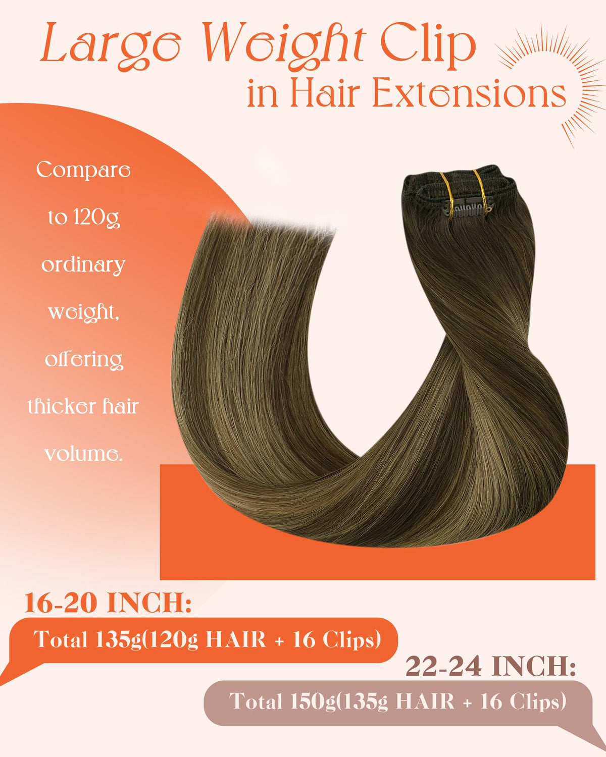 Extensions de cheveux Sunny Hair en paquet avec échantillons de couleur