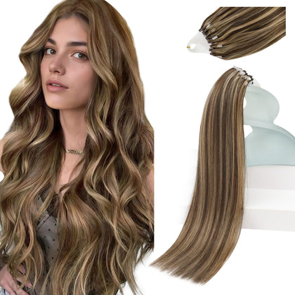 Extensions de Cheveux Sunny Hair Microlink 18 pouces, vue de devant