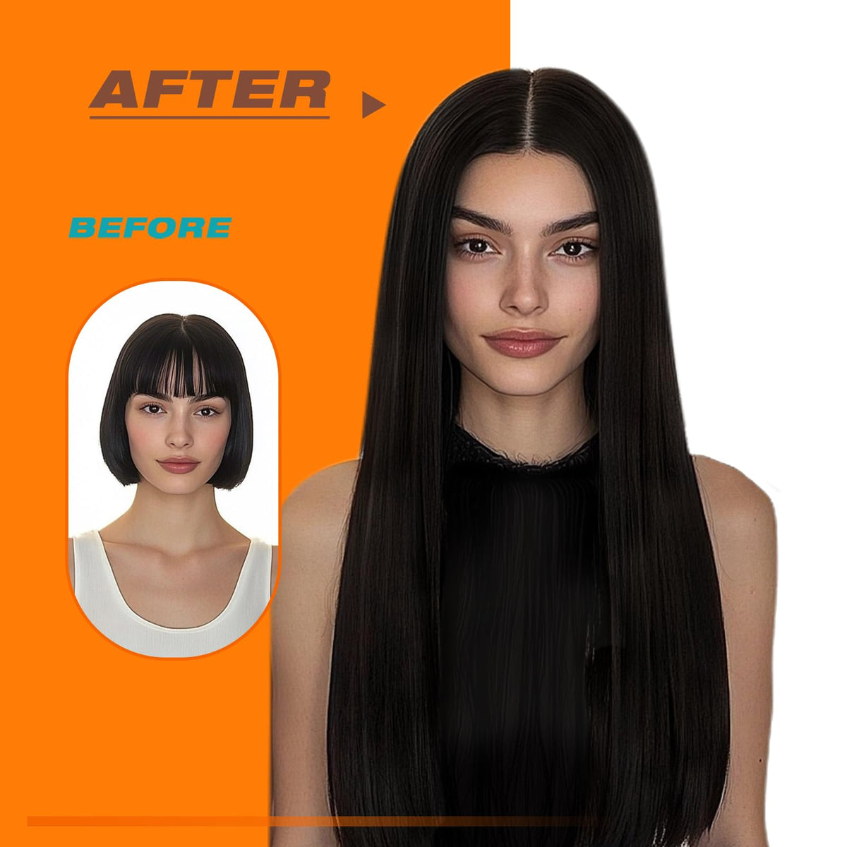 Extensions de cheveux Sunny Hair montrant leur texture soyeuse