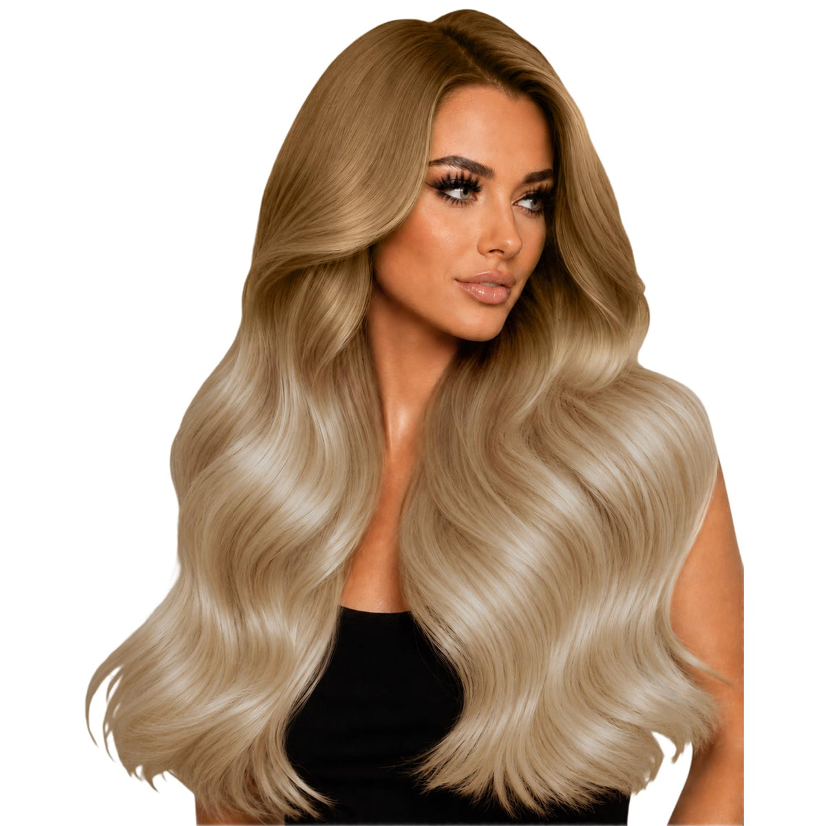Extensions de cheveux tape in châtain blond de 20 pouces Full Shine