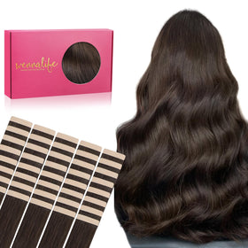 Extensions de cheveux Wennalife 10 pouces marron clair foncé, vue avant