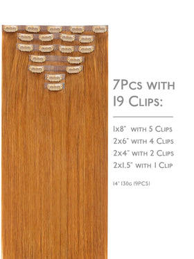 Extensions de cheveux Wennalife 18 pouces auburn ginger en paquet