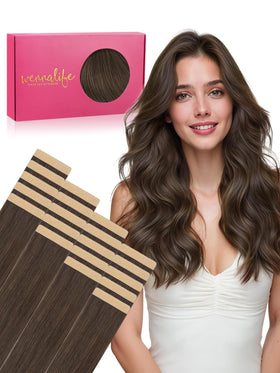 Extensions de cheveux Wennalife 18 pouces Brun Clair vue de face