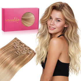 Extensions de cheveux Wennalife 18 pouces couleur Ash Beige Blonde