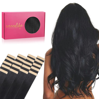 Extensions de cheveux Wennalife 20 pouces noir jet vue avant