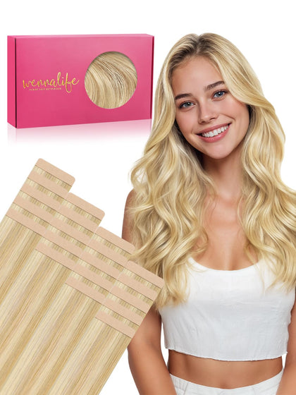 Extensions de cheveux Wennalife 22 pouces blond clair vue de face