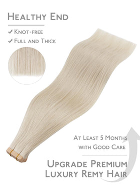 Extensions de cheveux Wennalife 22 pouces blonde platine en gros plan