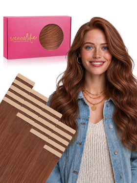 Extensions de cheveux Wennalife 24 pouces cannelle cuivre vue de face