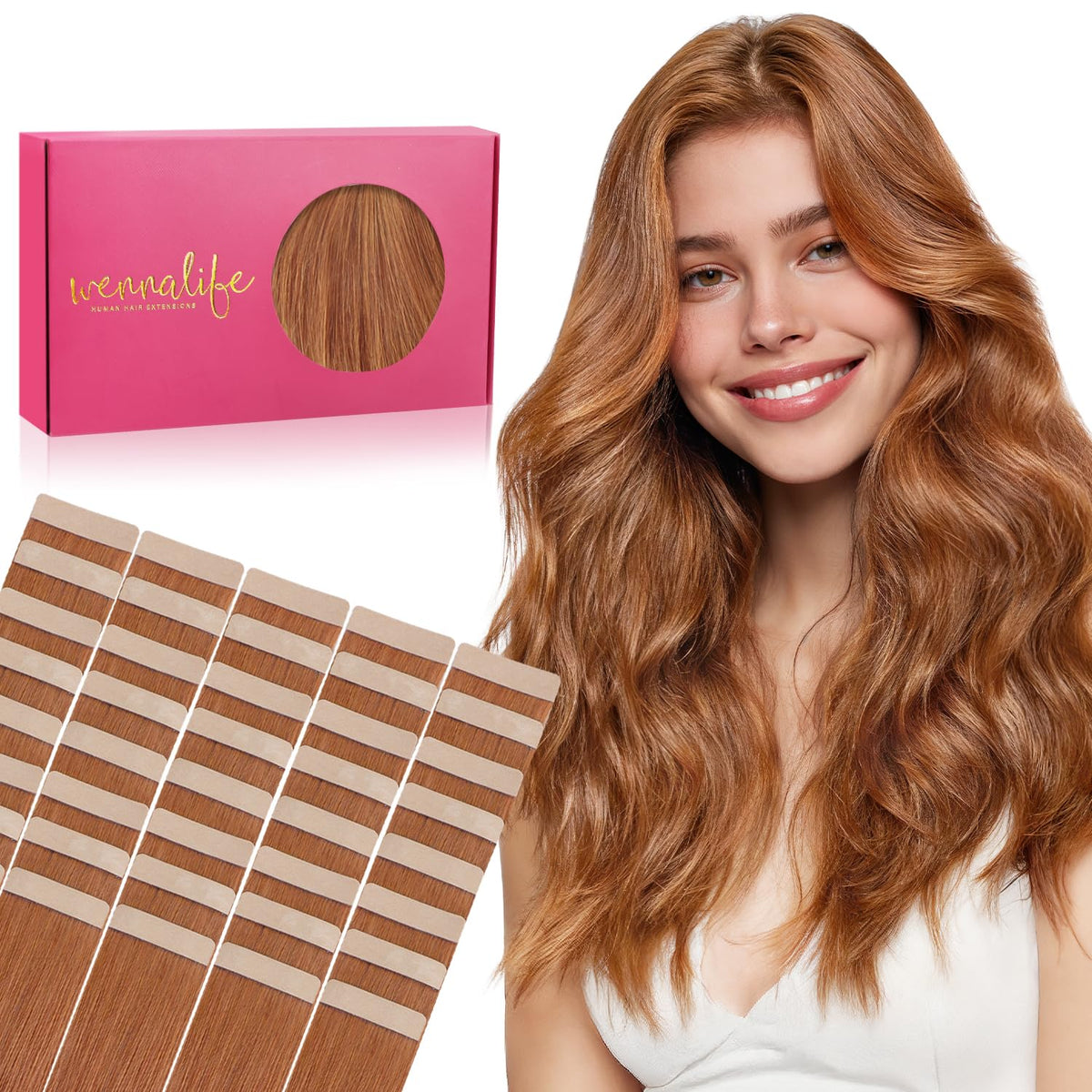 Extensions de cheveux Wennalife 40 pièces 120g 26 pouces vue avant