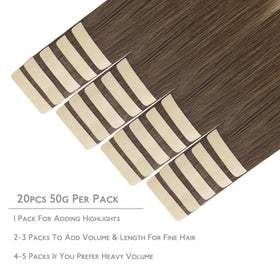 Extensions de cheveux Wennalife 50g 18 pouces platine blond en application