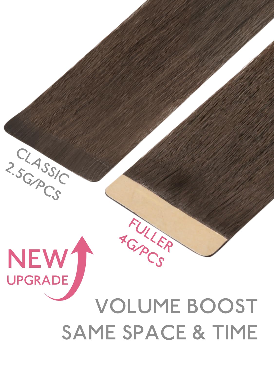 Extensions de cheveux Wennalife 80g en Brun Clair sur fond neutre