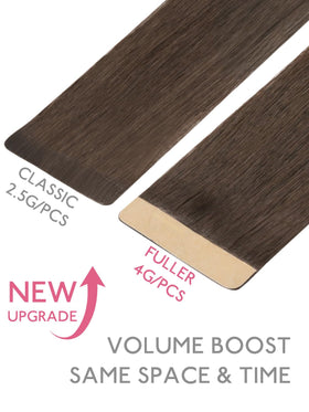 Extensions de cheveux Wennalife 80g en Brun Clair sur fond neutre