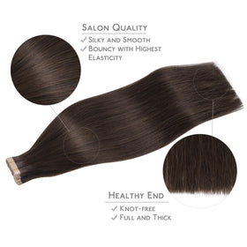 Extensions de cheveux Wennalife appliquées sur des cheveux naturels
