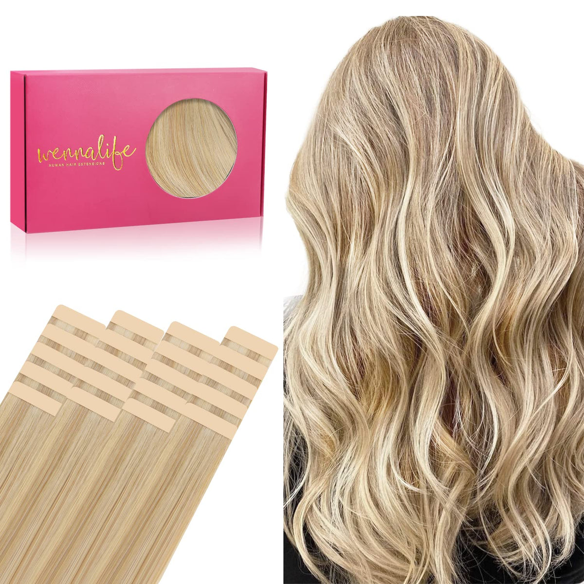 Extensions de cheveux Wennalife blond clair en paquet