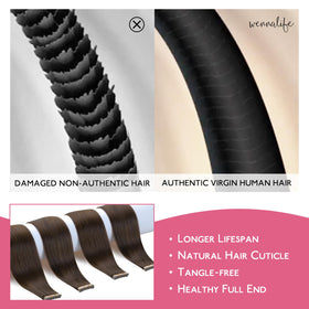 Extensions de cheveux Wennalife chocolat brun en paquet