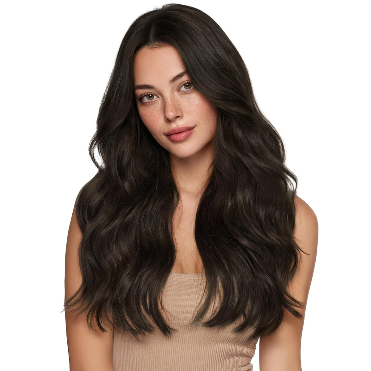 Extensions de cheveux Wennalife clip in 24 pouces marron foncé