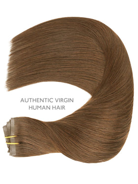 Extensions de cheveux Wennalife en châtain clair avec un style élégant