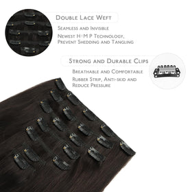 Extensions de cheveux Wennalife en couleur marron foncé avec reflets