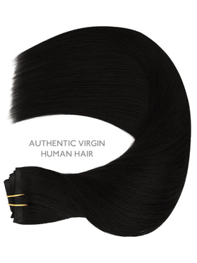 Extensions de cheveux Wennalife en noir jet avec reflets