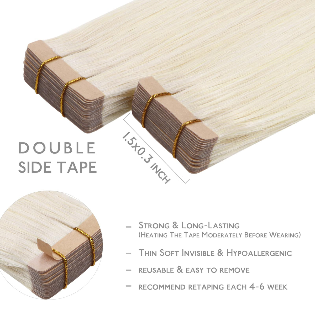 Extensions de cheveux Wennalife en paquet avec instructions