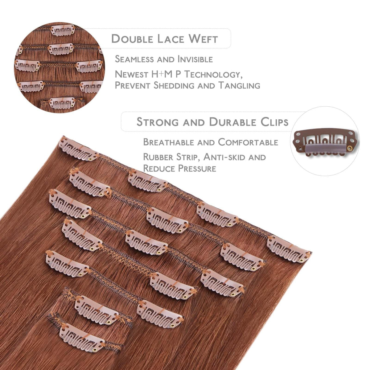 Extensions de cheveux Wennalife en paquet avec instructions