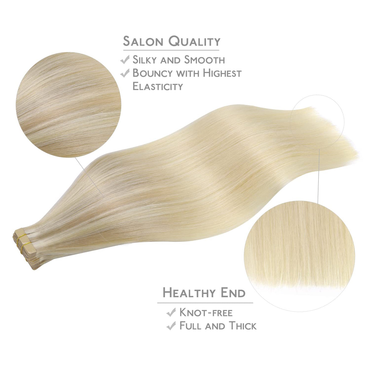 Extensions de cheveux Wennalife en utilisation sur cheveux