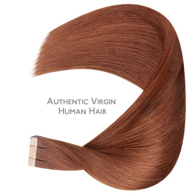 Extensions de cheveux Wennalife étalées sur une surface blanche