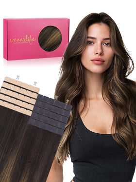 Extensions de cheveux Wennalife mini tape 16 pouces vue de face