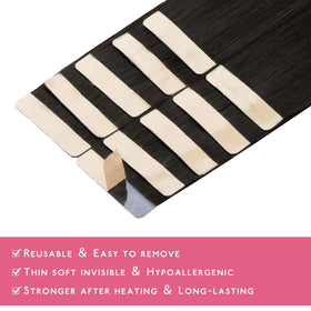 Extensions de cheveux WENNALIFE mises en forme, vues latérales