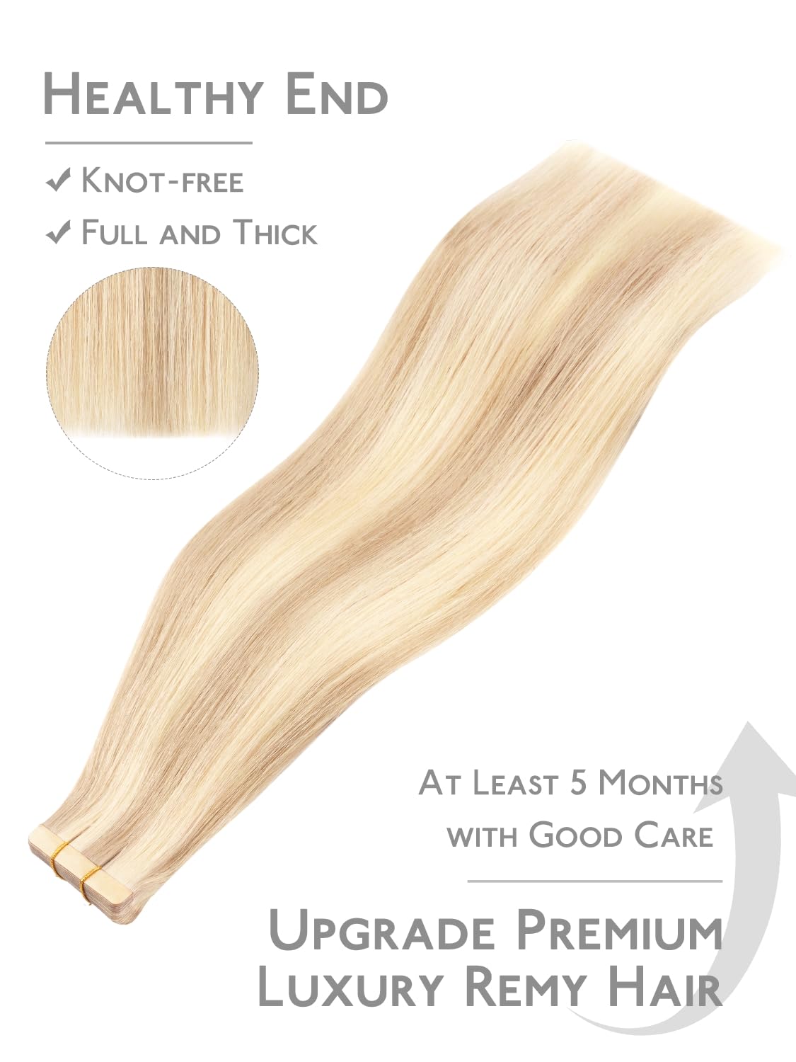 Extensions de cheveux Wennalife montrant la couleur balayage