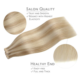 Extensions de cheveux Wennalife montrant la couleur blond sale