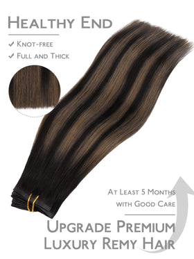 Extensions de cheveux Wennalife montrant la texture