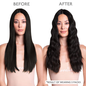 Extensions de cheveux Wennalife montrant la texture douce et brillante