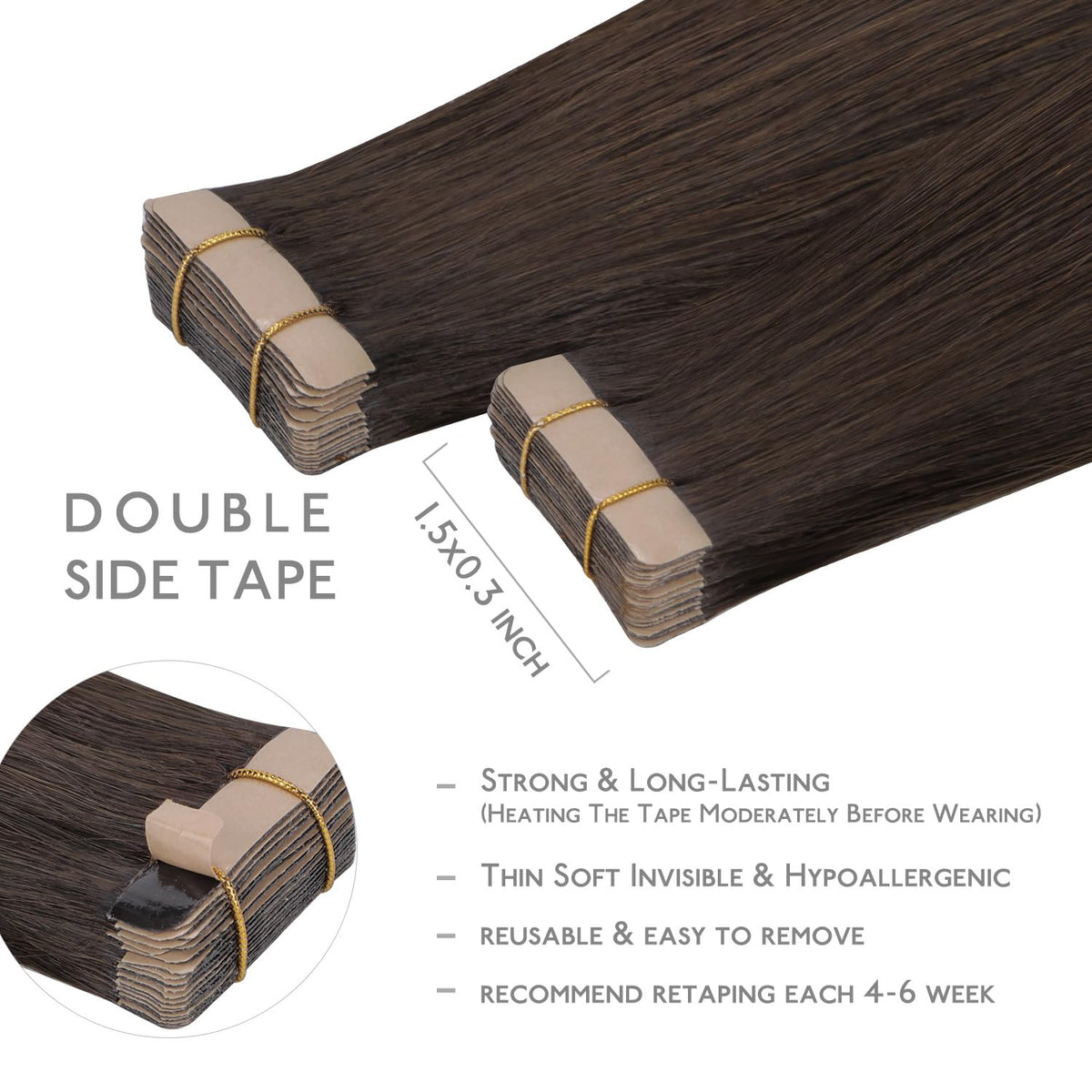 Extensions de cheveux Wennalife montrant la texture douce et soyeuse