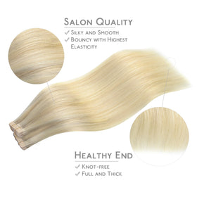 Extensions de cheveux Wennalife montrant la texture et la couleur