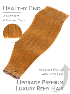 Extensions de cheveux Wennalife posées sur une surface