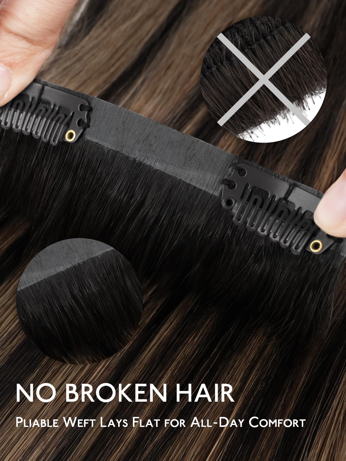 Extensions de cheveux Wennalife sur un fond blanc