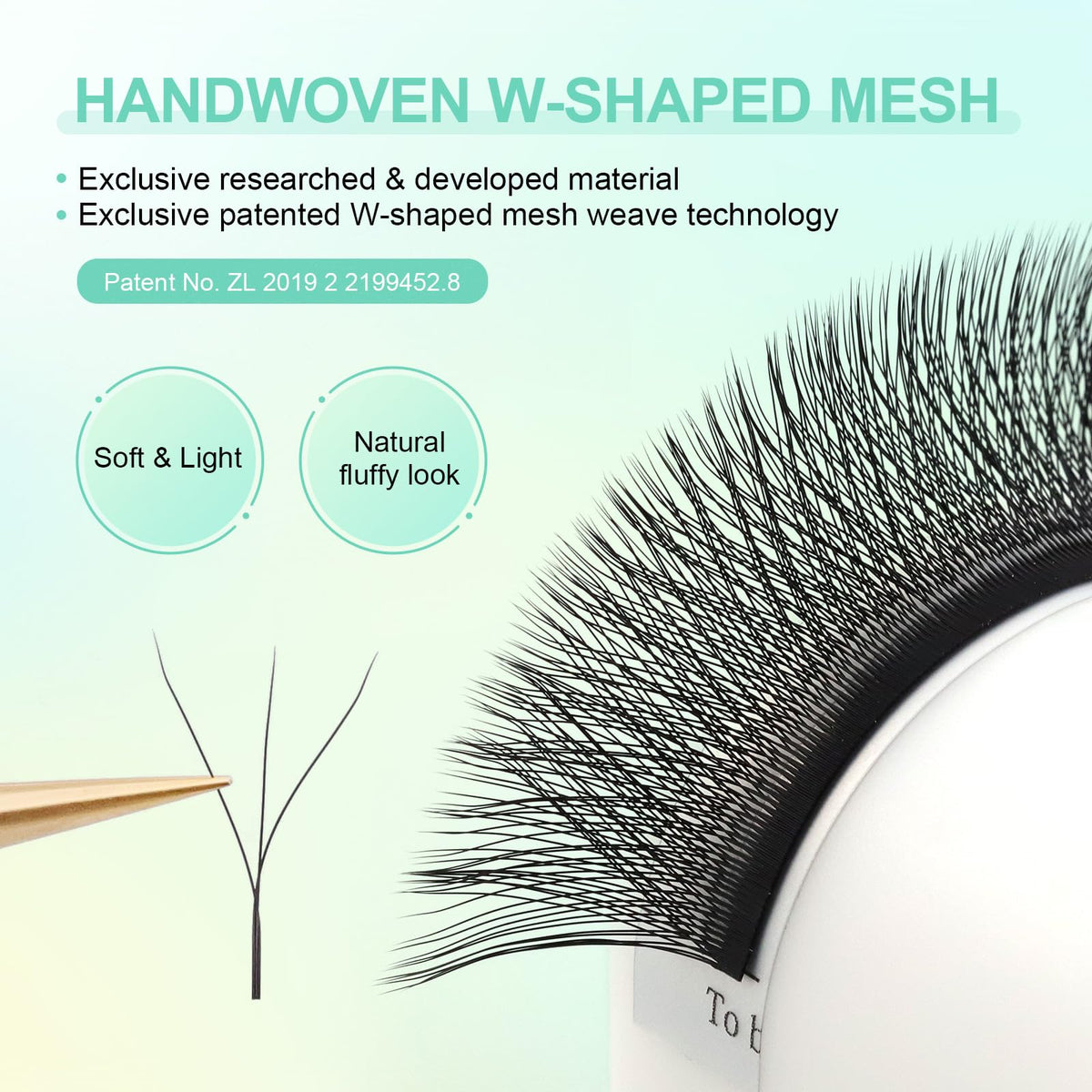 Extensions de cils 3D W NAGARAKU 0,07 C 11mm en présentation