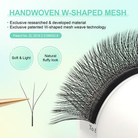 Extensions de cils 3D W NAGARAKU 0,07 C 11mm en présentation