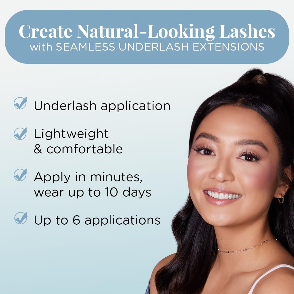 Extensions de cils en clusters sans nœuds de différentes longueurs