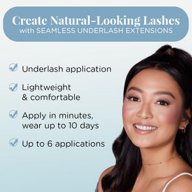 Extensions de cils en clusters sans nœuds de différentes longueurs